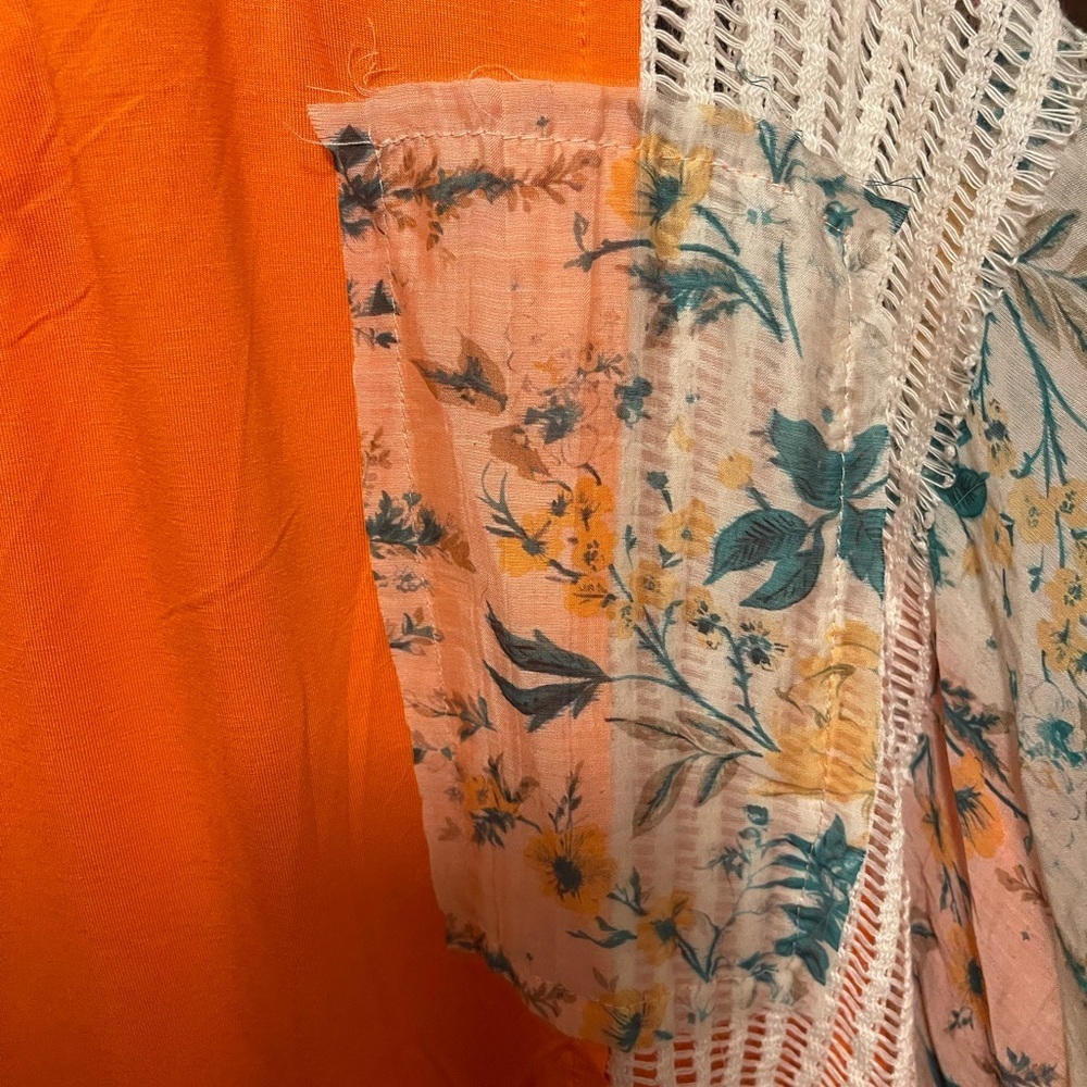 POL Orange and Cream Knit Top - Picture 6 of 7
